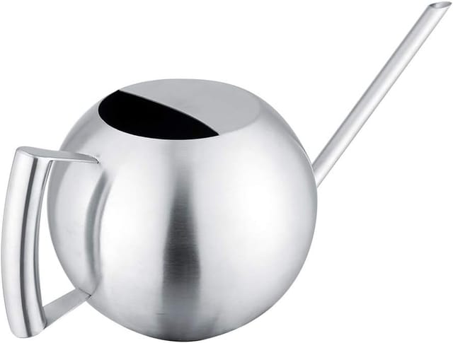 Arroseur En Acier Inoxydable Mille Millilitres Avec Bec Long Rond Pour Plantes Et Jardin Style Moderne Pour Arroser Les Fleurs Et Légumes