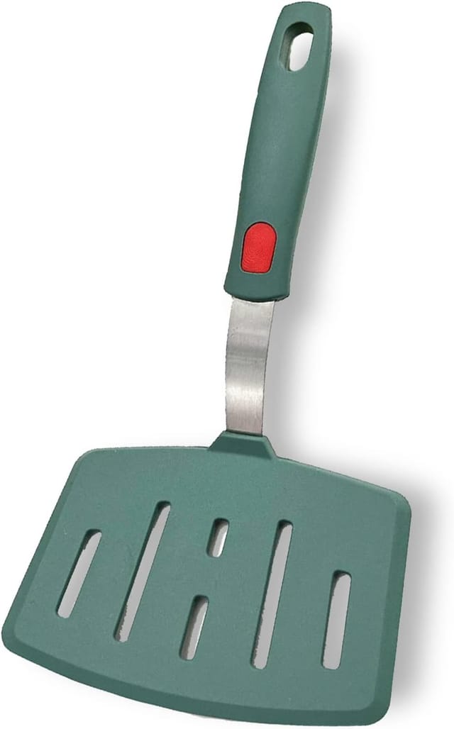 Spatule Large Fendue En Silicone Pour Poêles Anti Adhérentes Et Crêpes Outil Pour Omelettes Et Œufs Résistant À La Chaleur