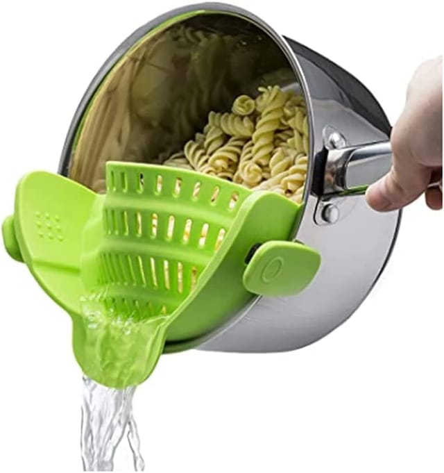 Passoire En Silicone Ajustable Pour Casseroles Et Bols Outil De Cuisine Pour Égoutter Les Pâtes