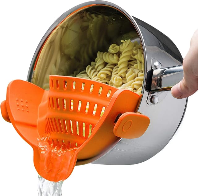 Égouttoir En Silicone Réglable Pour Casseroles Et Pâtes Accessoire De Cuisine Pratique Pour Égouttage