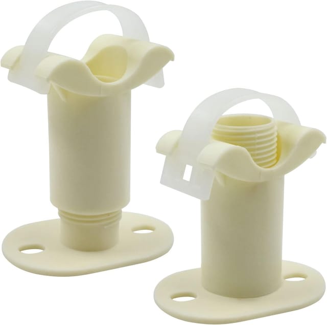Lot De 2 Colliers De Fixation Pour Tuyaux, Attaches Murales Réglables En Abs Pour Tubes