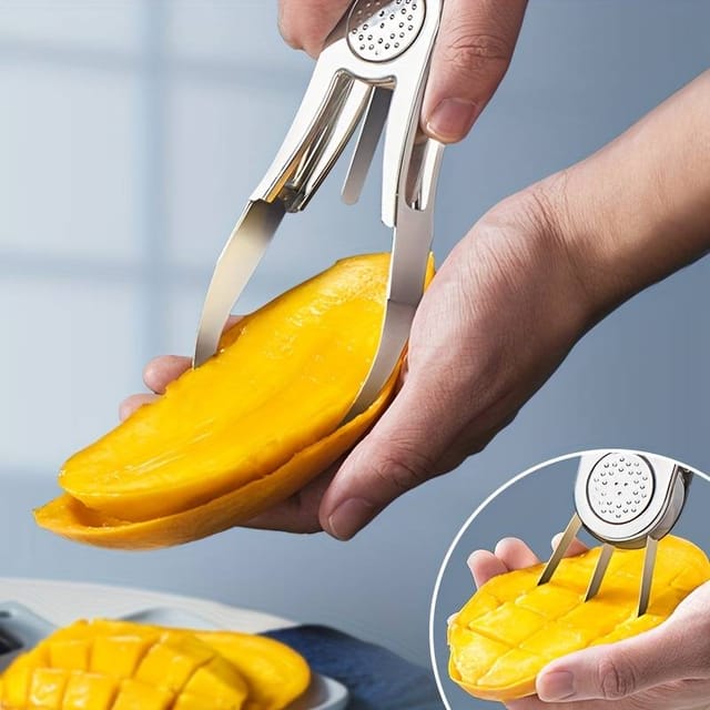 Trancheuse À Mangue, Éplucheur De Mangue En Acier Inoxydable 304, Coupe-mangue, Séparateur De Fruits Multifonctionnel, Séparateur De Mangue, Vide-mangue, Vide-fruits...