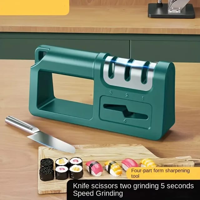 Aiguiseur Diamant 4-en-1 Pour Couteaux, Outil Manuel Pour Ciseaux Et Lames, Affûtage Rapide