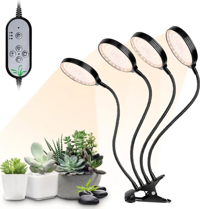 Lampe De Croissance Usb Trois Cent Douze Leds Spectre Complet Cinq Niveaux Minuterie Quatre Huit Douze Heures Pour Plantes