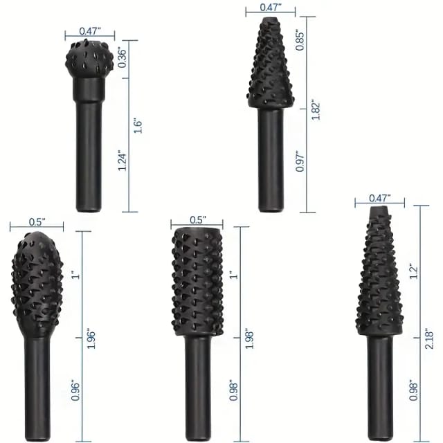 Set Complet De Fraises Pour Sculpture Sur Bois De Six Millimetres Outils Rotatifs Pour Modelage Gravure Et Finition Fine De Projets En Bois
