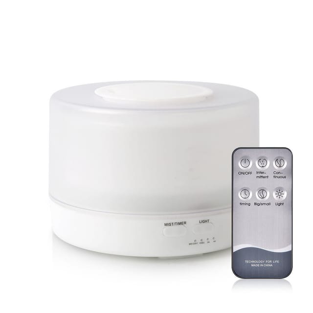 Humidificateur Ultrasonique 500ml Avec Led Et Diffuseur - Brume Fra îche Pour Huiles Essentielles, Relaxation Et Bien-être