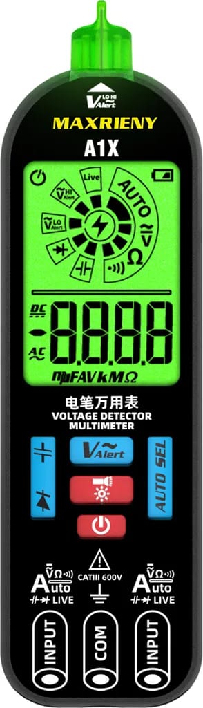 Multimètre Numérique Intelligent Anti Brûlure Mesure Précise Tension Résistance Diode Testeur De Ligne Vive