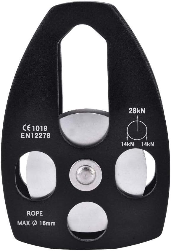 Poulie Simple Pour Grimpe Et Treuil Vingt Huit Kilo Newton Avec Plateau Tournant Pour Escalade Et Sauvetage Outil De Levage Robuste