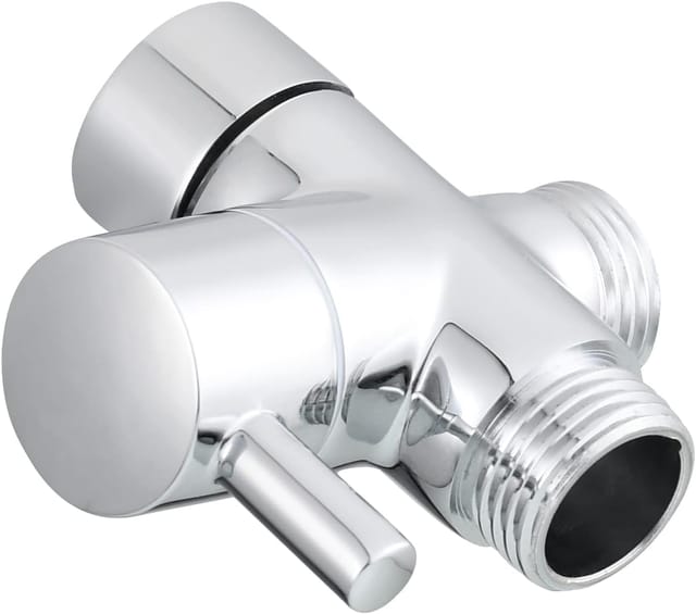 Adaptateur De Douche Avec Vanne De Dérivation 3 Voies En Laiton Chromé, 1/2 Pouce, Pour Douche À Effet Pluie Et Bras De Douche.