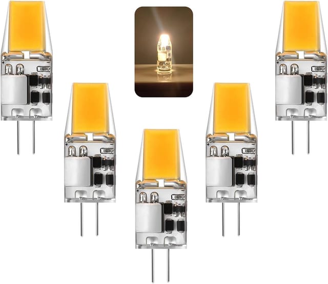 Ampoules Led G4, 5 W, Équivalent À Une Ampoule Halogène 50 W, 500 Lm, Blanc Chaud 3000 K, 12 V Ac/dc, Sans Scintillement, Non Dimmable