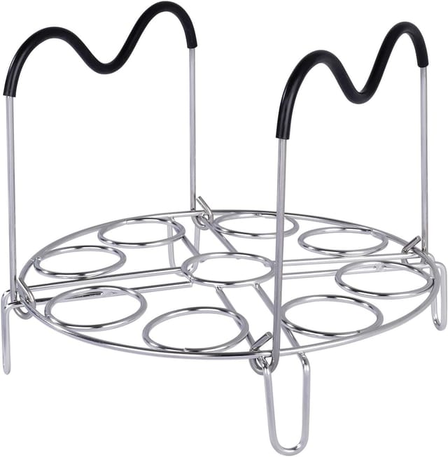 Grille De Cuisson Ronde Avec Poignée Silicone, Support Pour Pizza Et Cuisson Vapeur, Compatible Autocuiseur Et Four