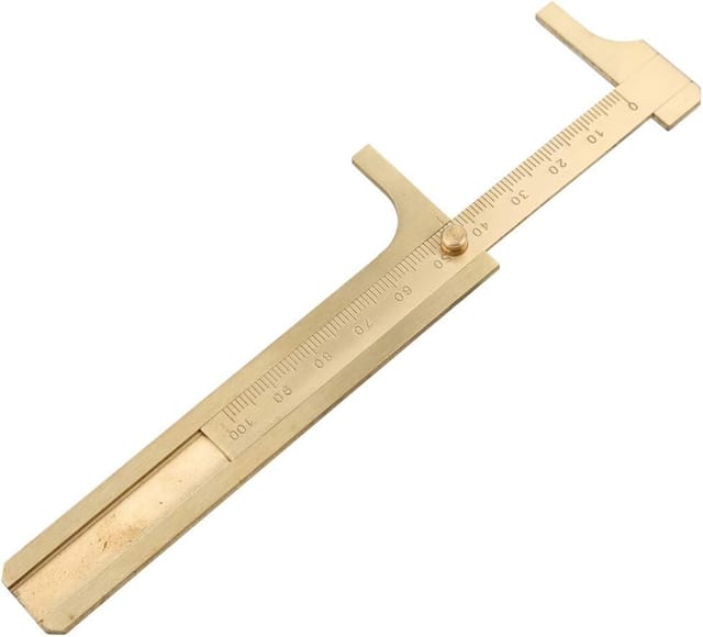 Pied À Coulisse Miniature En Laiton Et Acier Inoxydable Outil De Mesure De Poche Coulissant Pour Petits Objets