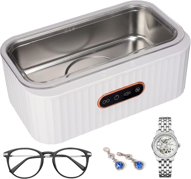 Nettoyeur À Ultrasons 47000 Hz Pour Lunettes Et Bijoux, 4 Modes Pour Montres, Dentiers Et Bagues