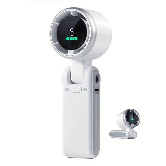 Mini Turbo Ventilateur Pliable Rechargeable Treize Mille Cinq Cent Cinquante Tours Par Minute Portable Haute Puissance