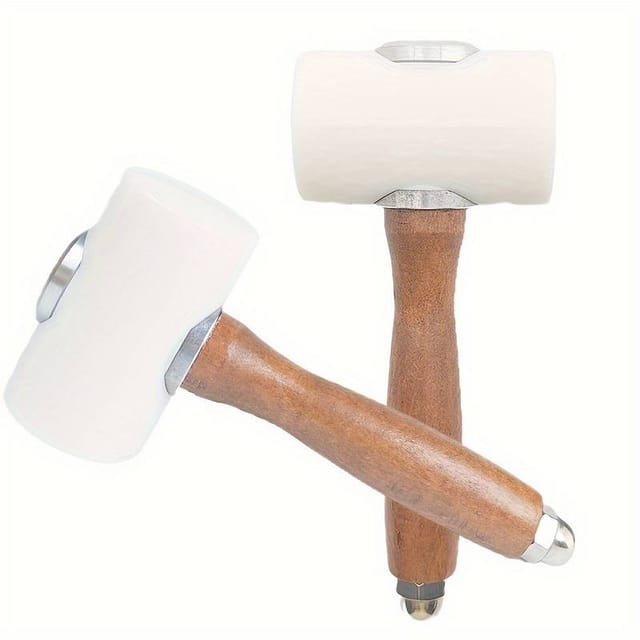 Ensemble De 2 Marteaux À Sculpter Le Cuir, Marteau En Cuir, Cuir De Vachette, Couture, Bricolage, Artisanat Du Cuir, Marteau En Bois, Manche En Bois, Outil De Couture En Cuir Et Cuir De Vachette