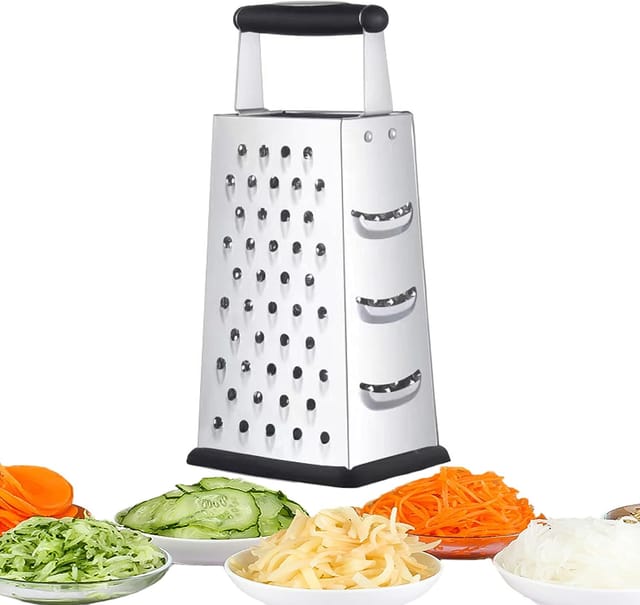 Râpe Verticale 4 Faces En Acier Inoxydable, Coupe-légumes Pour Concombre, Carotte Et Fromage, Manche Antidérapant