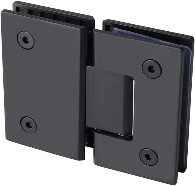 Charnière Pour Porte De Douche En Verre Cent Quatre Vingt Degrés Finition Noir Mat Mat Pour Vitrine Et Meuble Accessoire De Quincaillerie Robuste