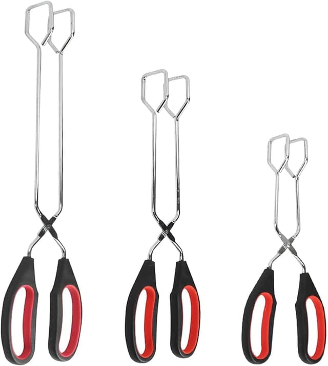 Lot De Trois Ciseaux De Cuisine En Acier Inoxydable Pour Pain Barbecue Et Salade Accessoire De Découpe Polyvalent