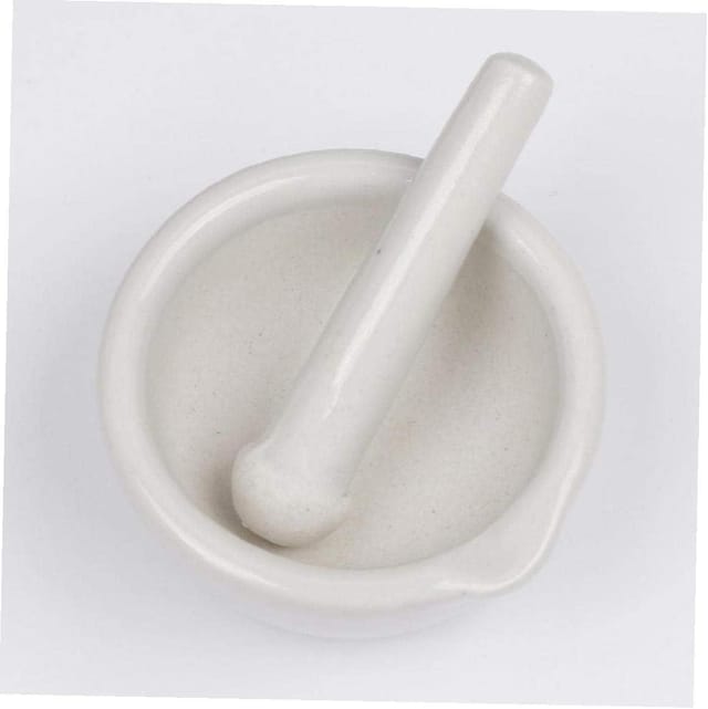 Mortier En Céramique Avec Base Silicone Antidérapante Amovible Six Centimètres Pour Broyer Les Épices Lavable