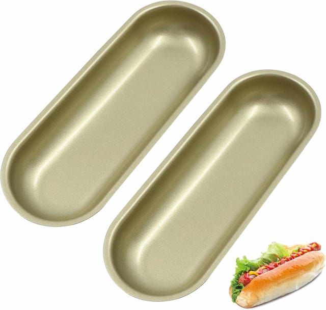 Lot De 2 Moules À Pain Long En Carbone Antiadhésif, Plateaux Pour Baguettes Et Hot-dogs, Usage Professionnel
