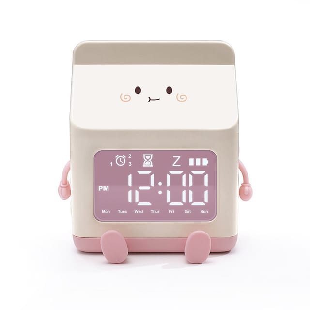 Réveil Enfant, Réveil Lait Avec Fonction Snooze, Idéal Pour L'Apprentissage Du Sommeil Des Tout-petits, À La Maison, À L'École Ou Au Bureau.
