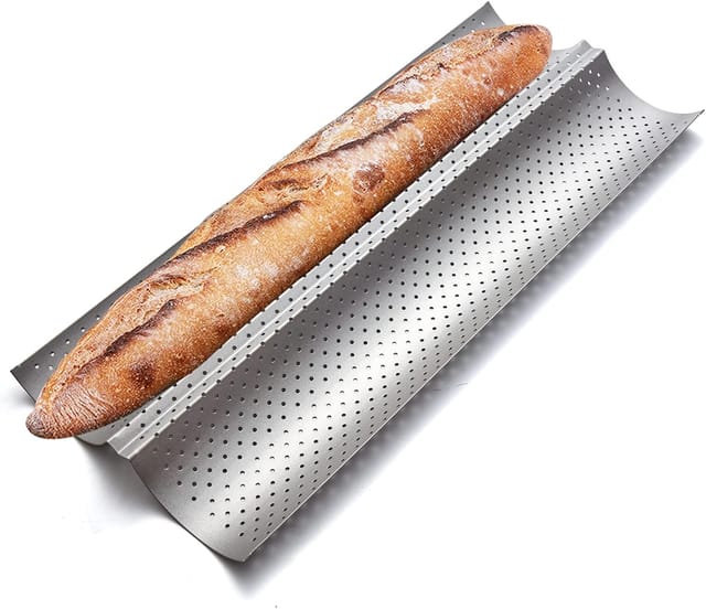 Plaque De Cuisson Rectangulaire Perforée Pour Baguettes Et Pains Deux Plateaux Pour Cuisson Au Four Accessoire Boulangerie