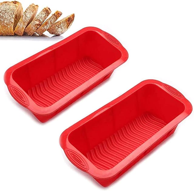 Lot De Deux Moules À Pain Rectangulaires En Silicone Anti Adhérents Grande Taille Pour Quiches Et Pâtisseries Accessoire De Boulangerie Pratique