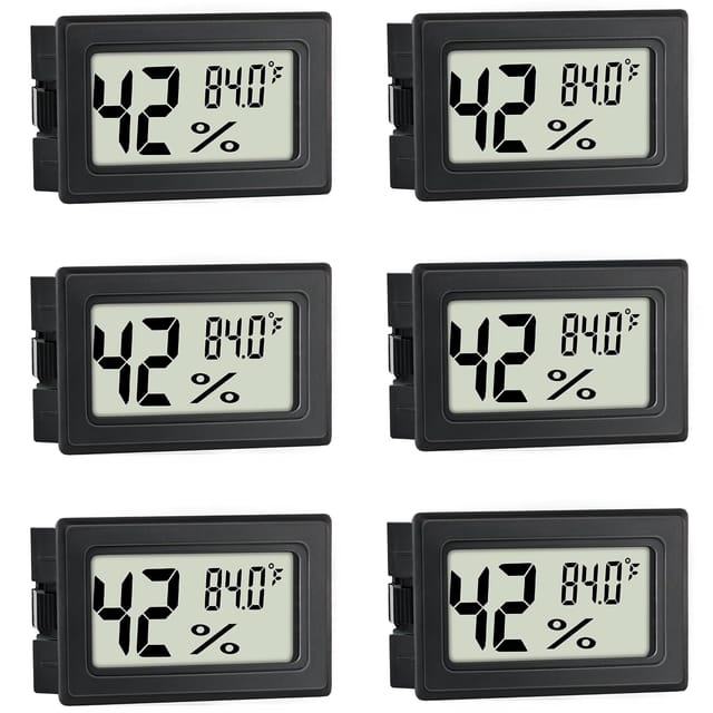 Mini Hygromètre-thermomètre Numérique – Mesureur D'Humidité Intérieure Avec Affichage En Degrés Fahrenheit (℉) Pour Caves À Cigares, Serres, Jardins, Caves À Vin