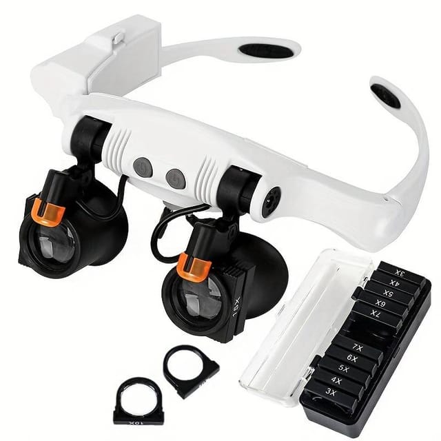 Loupe Led Style Lunettes, 21 Grossissements Différents, Pièces De Précision, Inspection, Horlogerie, Maintenance.