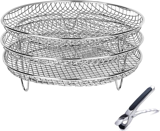 Grille Ronde En Acier Inoxydable 304 Pour Friteuse À Air, Accessoire De Cuisson Pour Hotte Et Panier De Cuisson