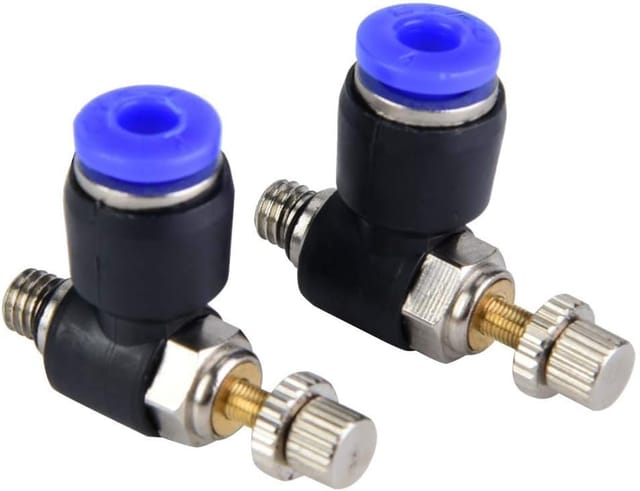 Lot De 2 Vannes Pneumatiques En Forme De T, Régulateur De Débit D’air Pour Raccords Et Circuits Pneumatiques Industriels