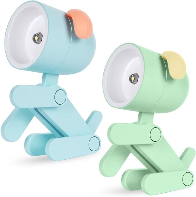 Lot De 2 Lampes De Nuit Led Pour Enfant En Forme De Chien, Veilleuses Portables Réglables Pour Chambre Et Cadeau