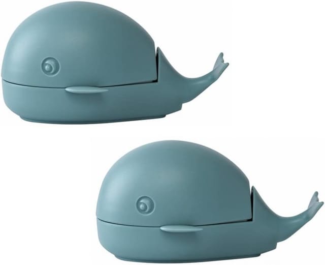 Lot De 2 Accessoires Salle De Bain En Forme De Petite Baleine, Brosse À Nettoyer Et Porte-savon Créatifs Pour Cuisine Et Douche