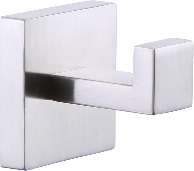 Porte Serviette Mural En Acier Inoxydable Nickel Brossé Pour Salle De Bain Support Carré Pour Peignoir Et Serviette