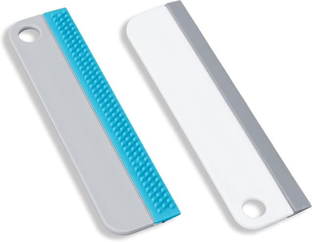 Lot De 2 Raclettes En Silicone Pour Vitres Et Miroirs, Nettoyeur Sans Rayures Pour Cuisine, Salle De Bain Et Voiture