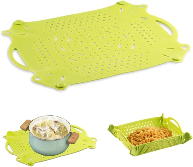 Tapis De Drainage Multifonction En Silicone Pliable, Passoire Pour Vaisselle, Fruits Et Légumes, Accessoire De Cuisine Pratique