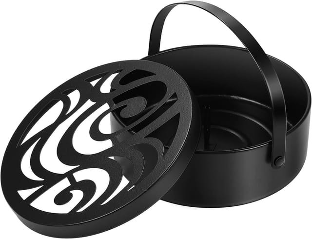 Porte-bobèche Rond En Fer Pour Encens Et Moustiques, Brûle-parfum Portable Pour Maison, Jardin Et Méditation
