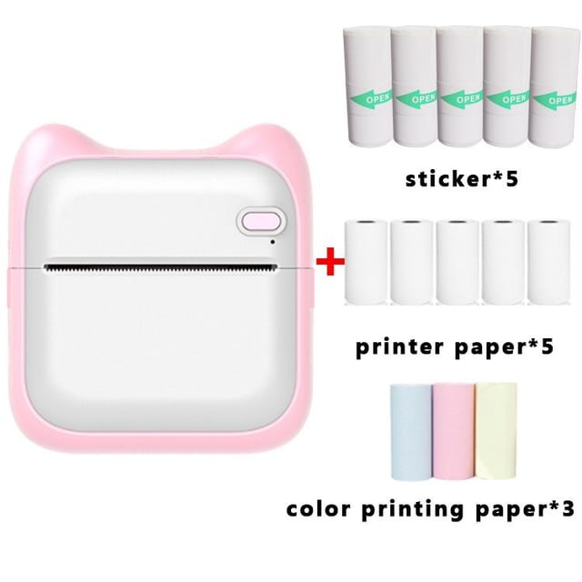 Imprimante Portable Thermique Deux Cent Trois Dpi Sans Fil Pour Étiquettes Et Photos Accessoire Créatif Pour Téléphone