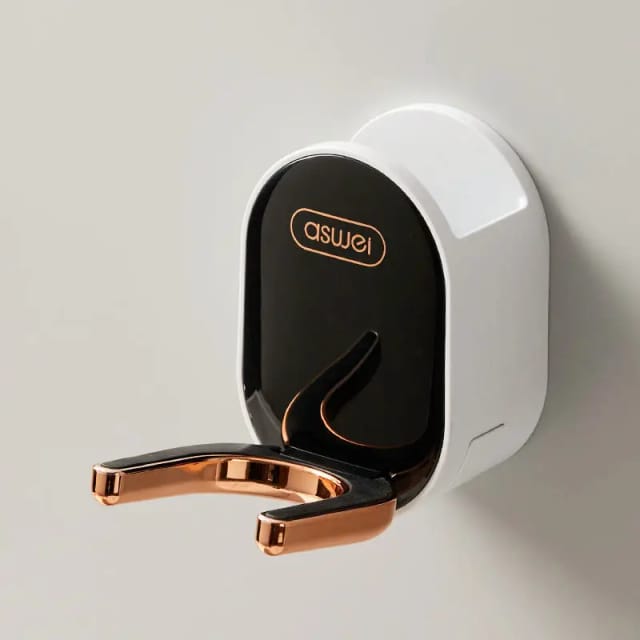 Porte Seche Cheveux Mural Sans Perçage Support Pour Appareil Electrique Rangement Pour Salle De Bain Et Toilettes Gain De Place