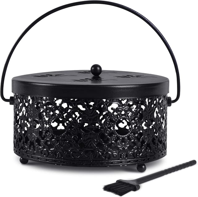 Porte-bobèche Couvert Pour Moustiques, Support Métallique Portable Pour Jardin Et Camping, Brûle-encens Extérieur