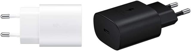 Chargeur Rapide Vingt Cinq Watts Blanc Noir Pour Smartphone Boîte De Charge Rapide Accessoire Pratique