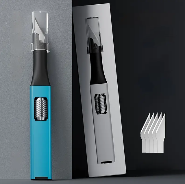 Le Couteau À Sculpter Diy En Forme De Stylo Avec Manche En Aluminium Est Livré Avec 5 Lames Artificielles En Forme De Fer À Cheval Que Vous Pouvez Remplacer Vous-même.