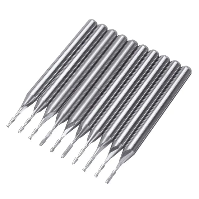 Lot De 10 Fraises En Carbure 1/8 Pouce Pour Cnc, Fraises Spiralées Pour Défonceuse