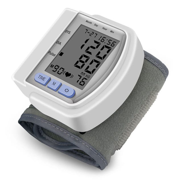Tensiometre Bracelet Avec Affichage Lcd Brassard Reglable Detecteur De Rythme Cardiaque Irregulier Piles Non Incluses
