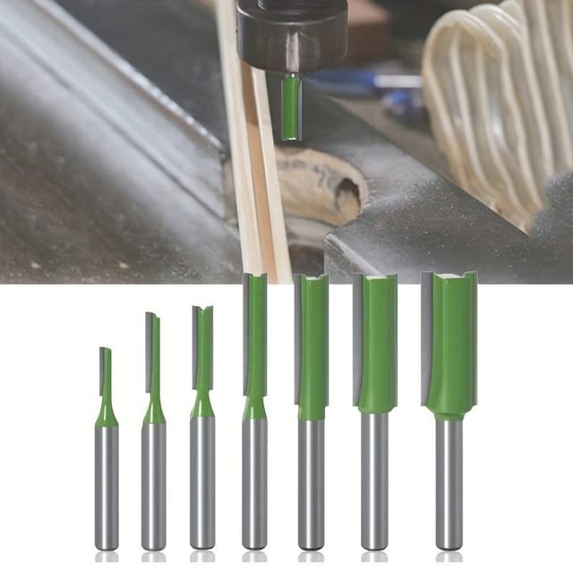 Fraise À Rainurer Simple Ou Double, En Carbure De Tungstène, Queue De 6,35 Mm (1/4"), Outils De Menuiserie Pour Contreplaqué, Diamètres De 3, 4, 5, 6, 8, 10 Et 12 Mm
