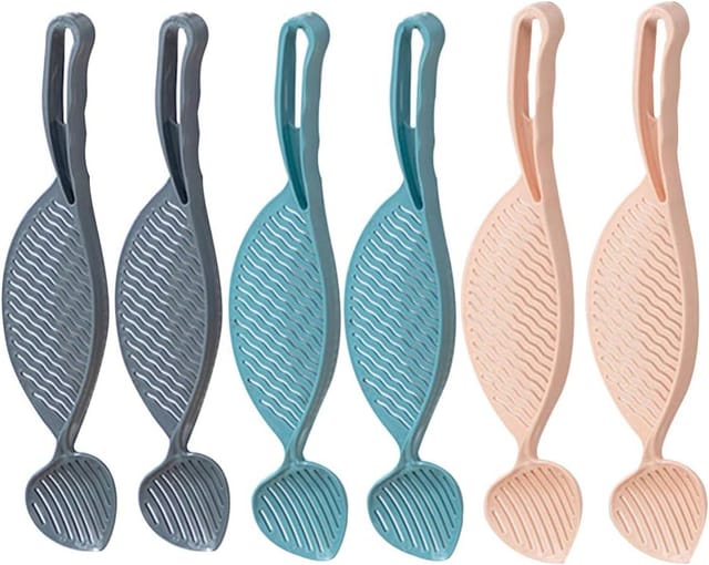 Lot De 6 Filtres De Drainage À Poussoir En Plastique, Accessoire Multifonction Pour Égoutter Pâtes, Légumes Et Riz Dans La Cuisine