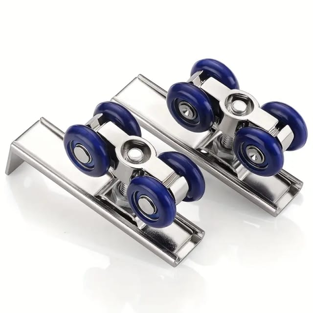 Lot De 2 Roulettes Pour Porte Coulissante, Galets À 4/8 Roues Pour Portes Intérieures Et Armoires