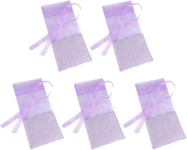 Lot De 10 Sachets En Organza Lavande, Pochettes À Parfum Pour Armoire, Porte-bonheur Violet Clair, Idéal Comme Cadeau De Nouvel An