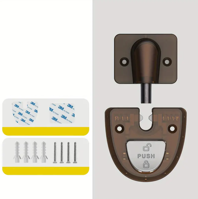 Ventouse De Porte Coupe-vent, Butoir De Porte De Salle De Bain Invisible Sans Perçage, Ventouse De Porte Silencieuse, Ventouse De Sol