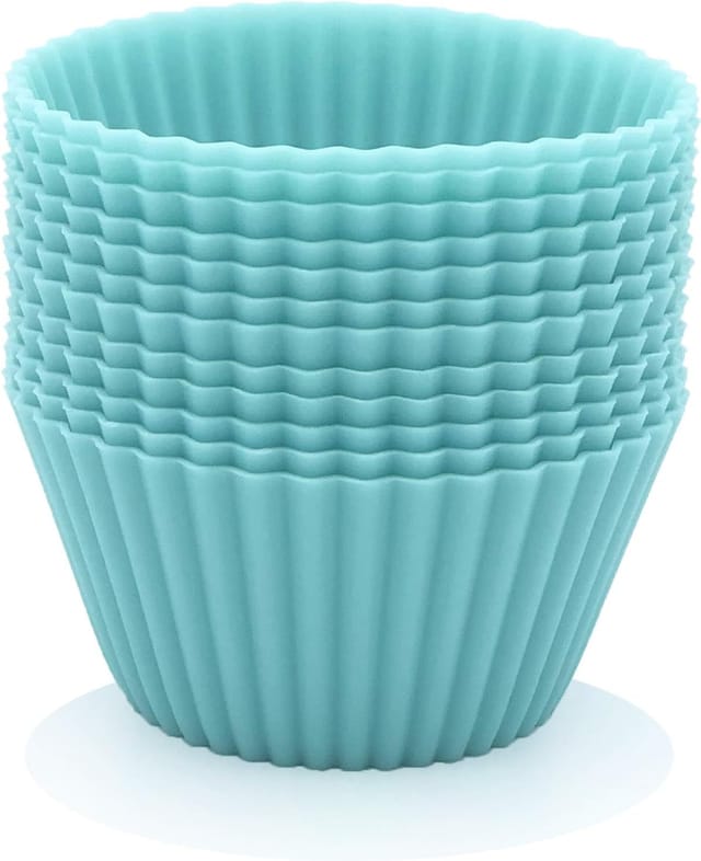 12 Caissettes À Muffins Réutilisables En Silicone De Haute Qualité, Écologiques Et Sans Bpa. Moules À Cupcakes Et Muffins.